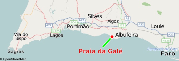 �bersichtskarte - Portugal - Algarve